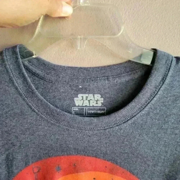 COPY - Star Wars Mens' Boba Fett Outline On A Circular Sunset Gradient T-Shirt … - Picture 9 of 9